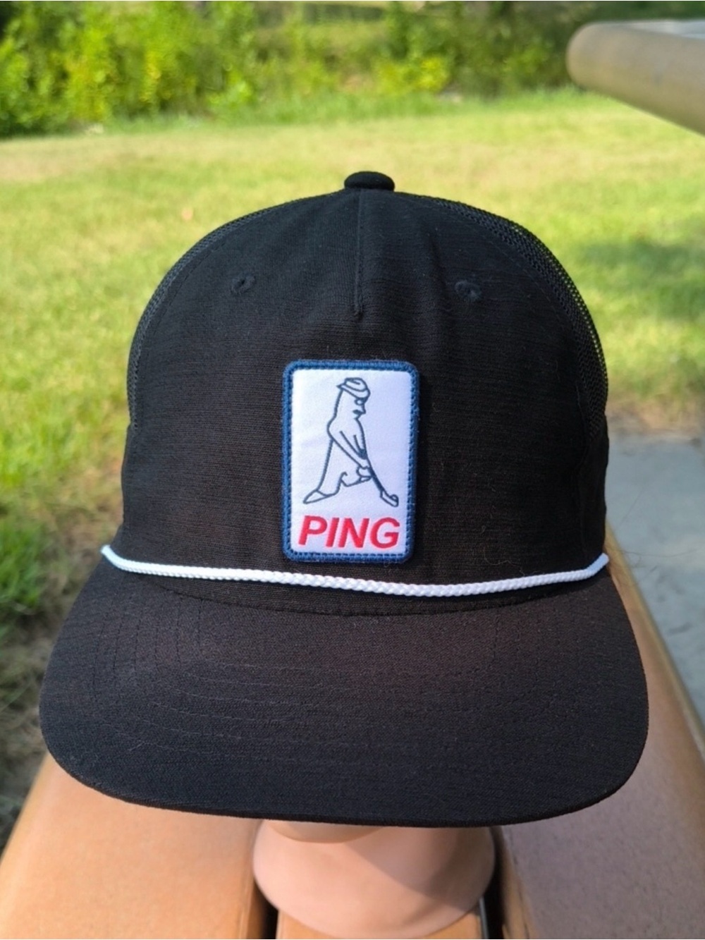 Vintage PING Golf Rope Snapback Trucker Hat – Embroidered Logo Patch